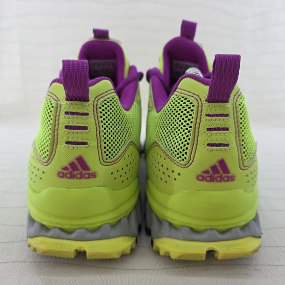 Adidas Womens Vigor TR Black Neon Yellow Purple Trail Running Shoes G66615 Sz 10 - Picture 6 of 15